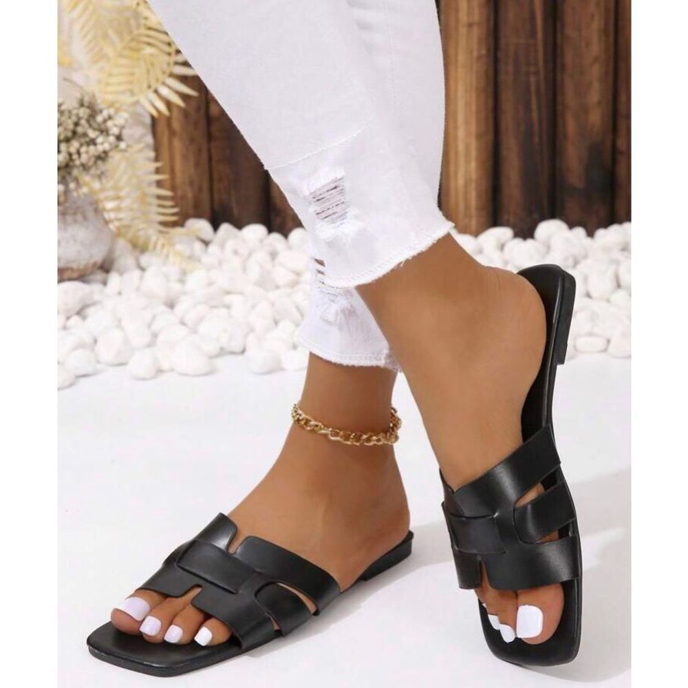 UNBRANDED - L Sz 6 (36) Snakeskin Embossed PU Slide Sandals. Waterproof & NWT! - Picture 10 of 12